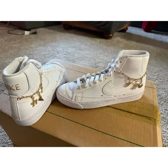 Nike Blazer Mid ‘77 LX Lucky Charms White Gold Sneaker Women’s Size 7 NEW - Picture 3 of 5